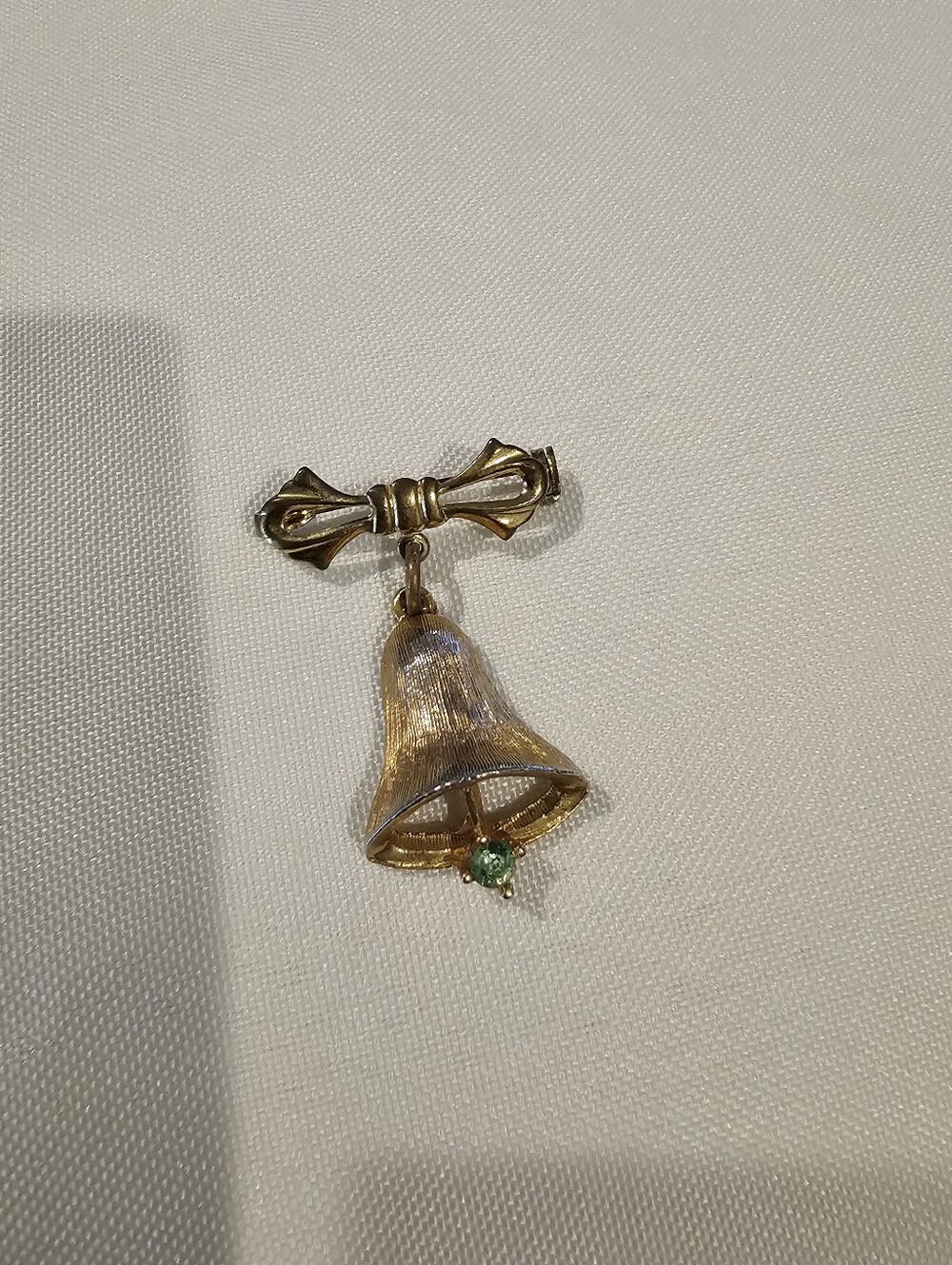 Vintage Gold-Tone Bell Brooch